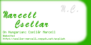 marcell csellar business card